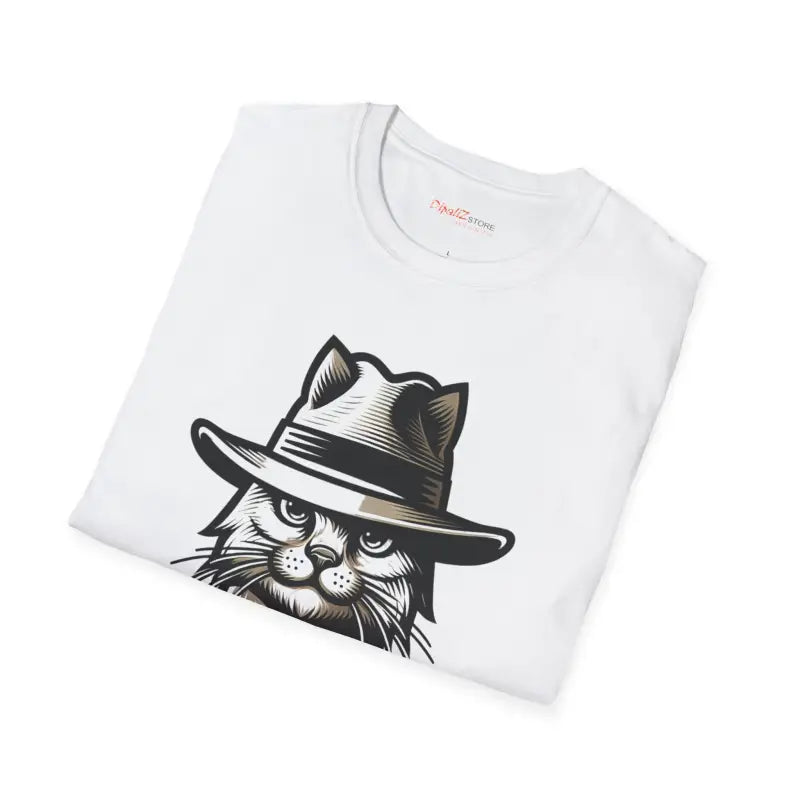 Cat With A Hat Cotton Tee - Eco-Friendly Gifts - DipaliZ