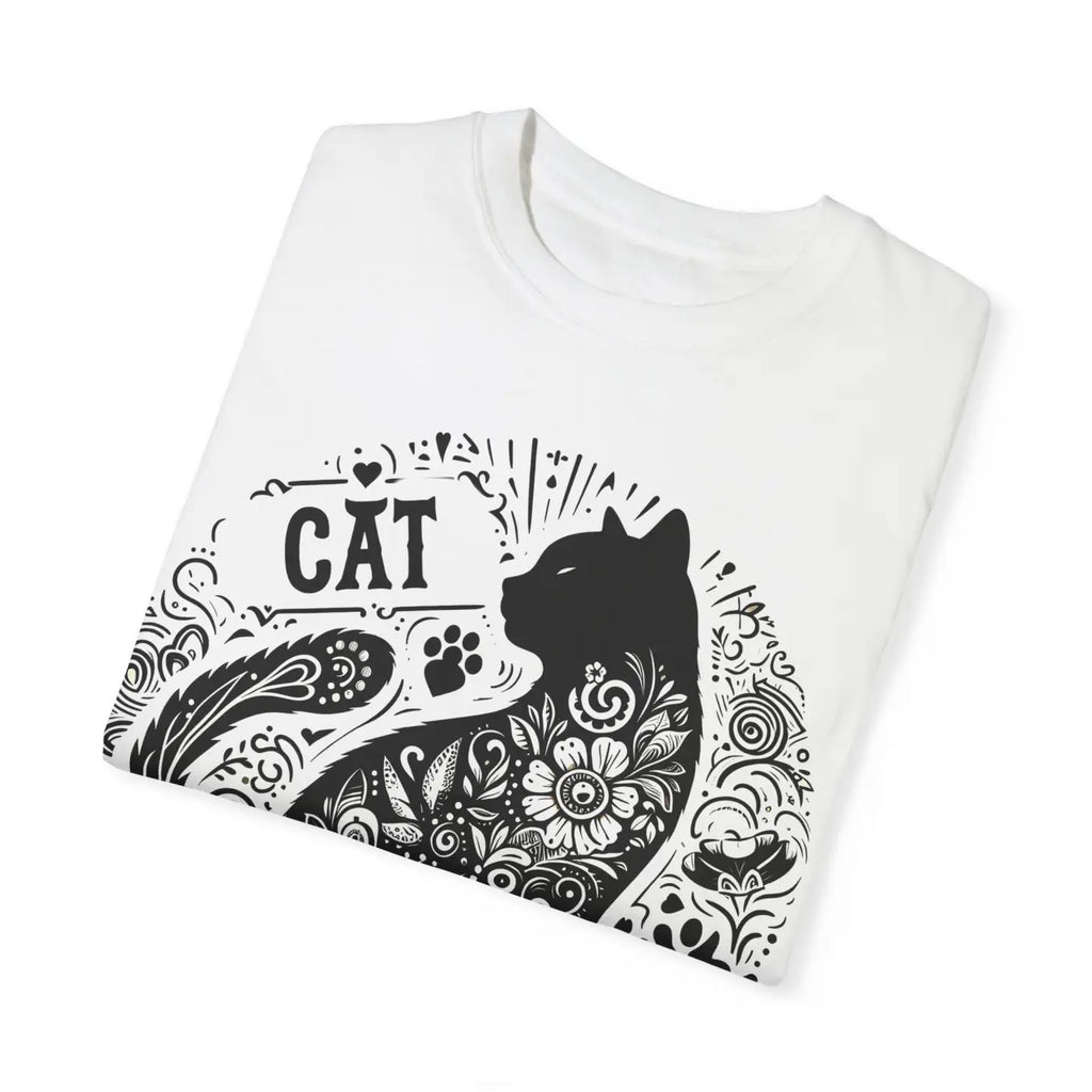 Floral Unisex Tee - Vibrant Artistic Cat Design - DipaliZ