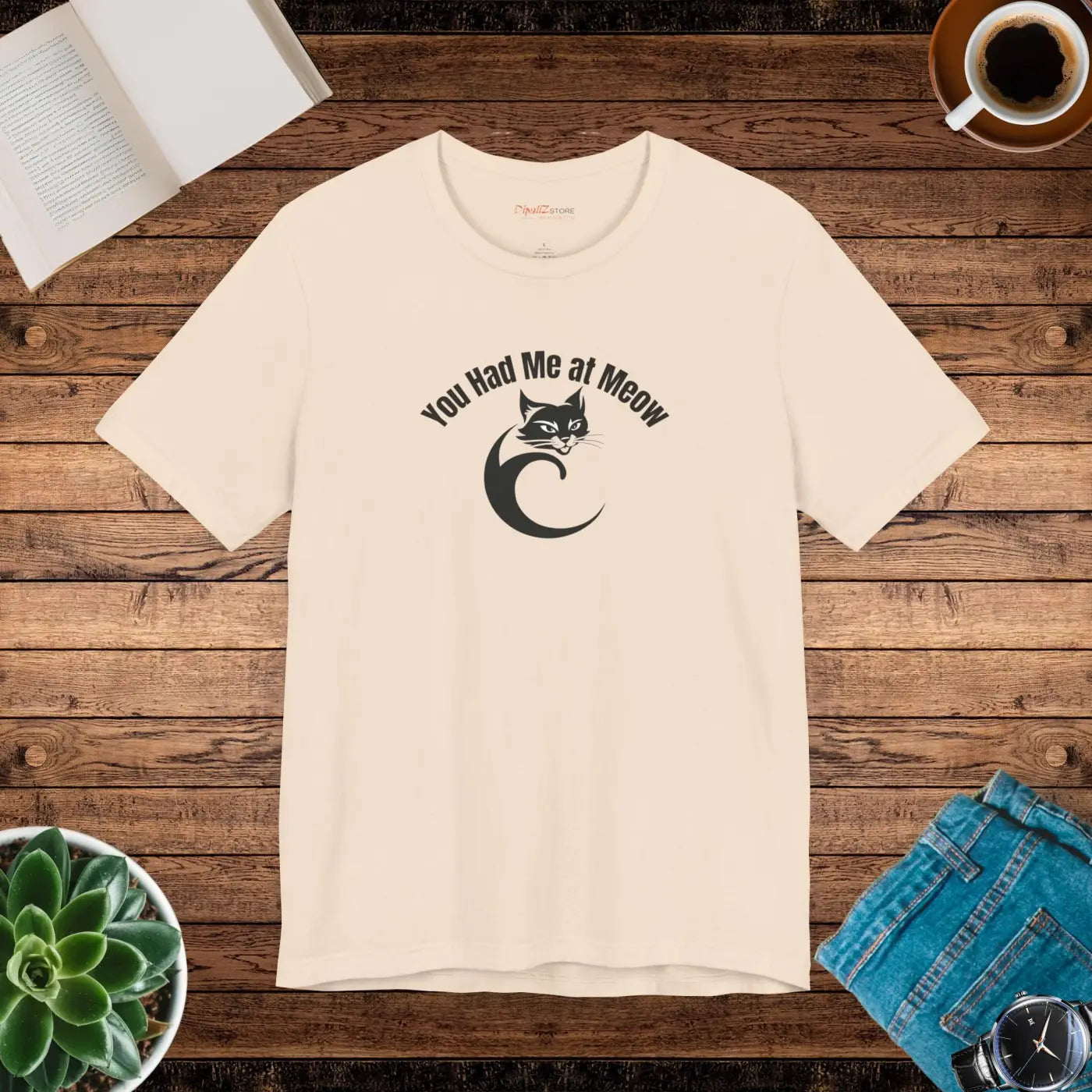 Purrfect Unisex Jersey Tee - Cat Lovers Soft Cotton - DipaliZ