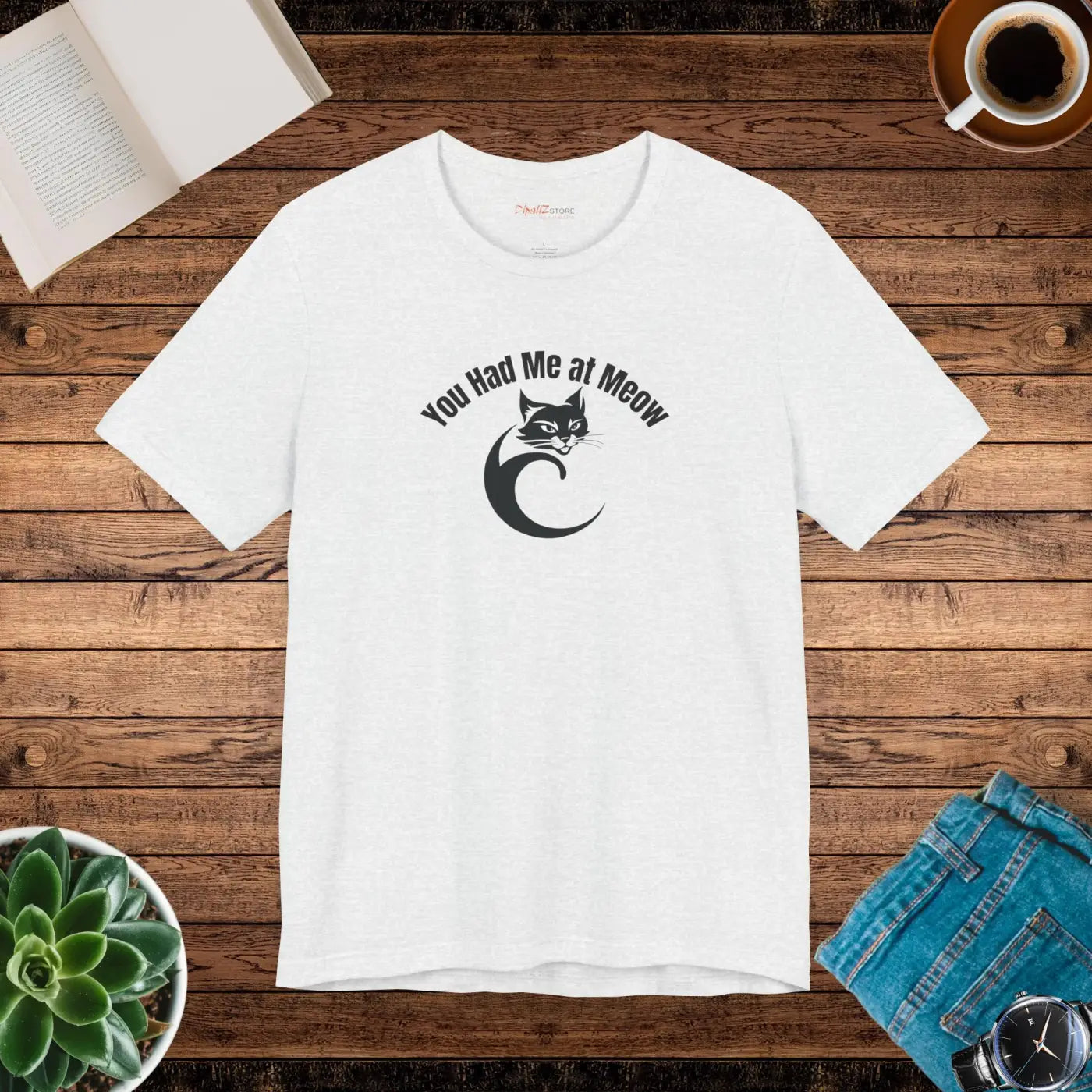 Purrfect Unisex Jersey Tee - Cat Lovers Soft Cotton - DipaliZ