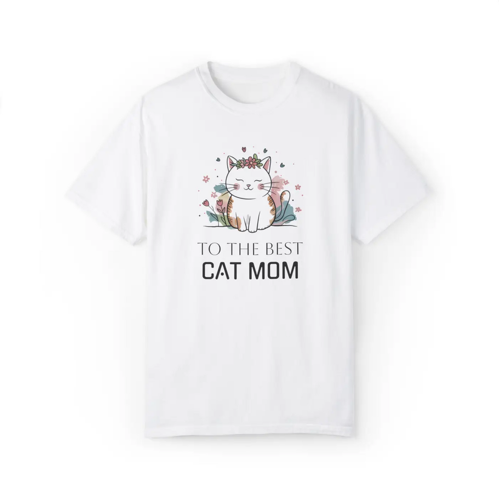 Cozy Unisex Cat Mom Tee - Playful Cat Lover Design - DipaliZ