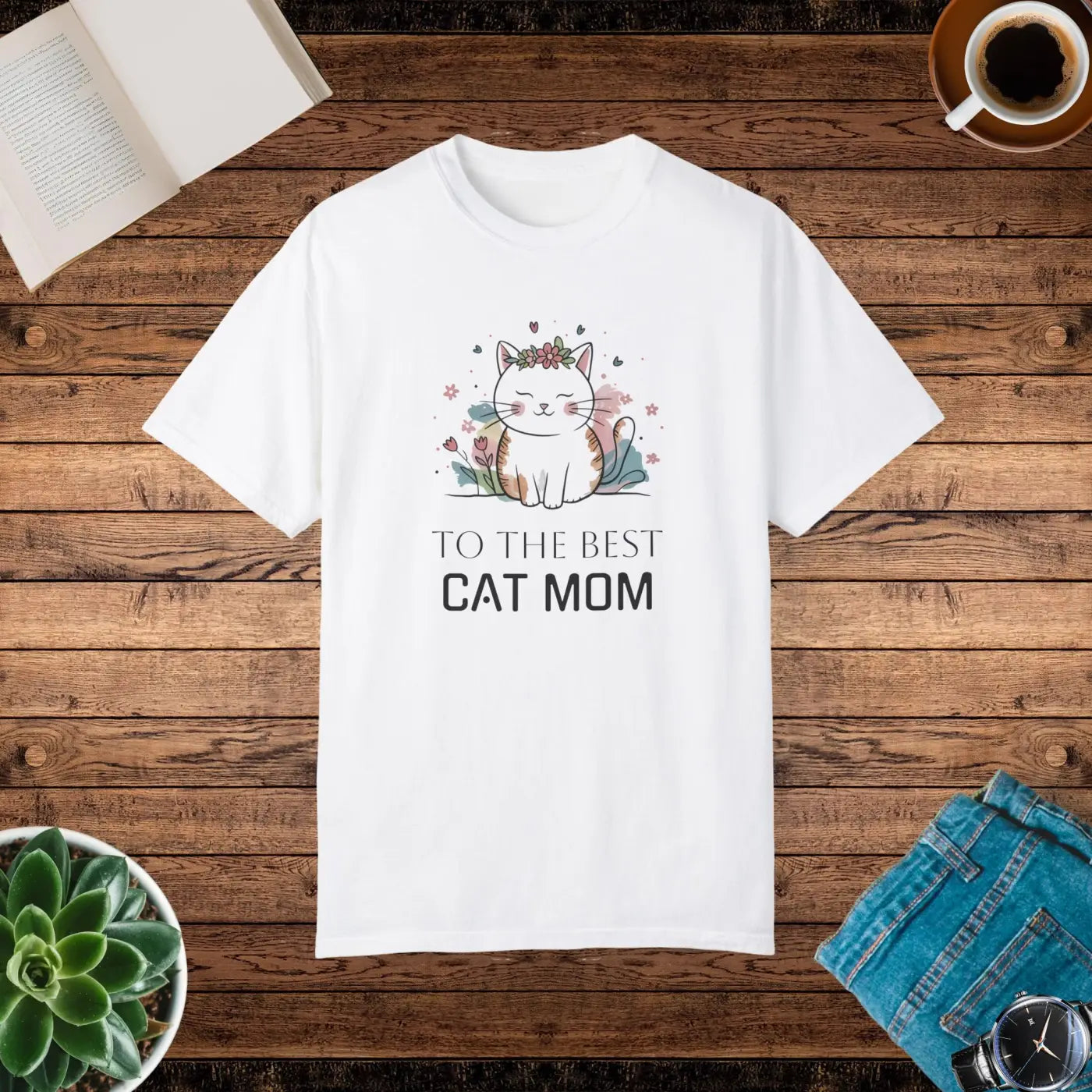 Cozy Unisex Cat Mom Tee - Playful Cat Lover Design - DipaliZ