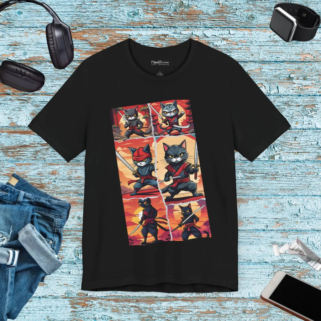 Cat Ninja Warrior Unisex Tee - Comfort and Style - DipaliZ