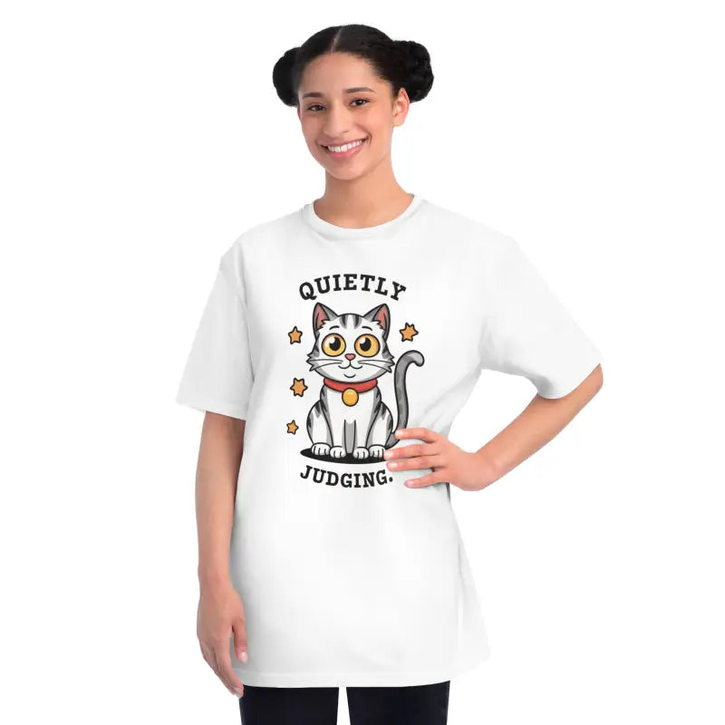 Cat Quietly Judging Tee - Soft Cotton Comfort - DipaliZ