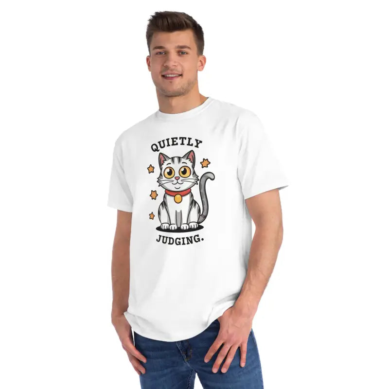 Cat Quietly Judging Tee - Soft Cotton Comfort - DipaliZ