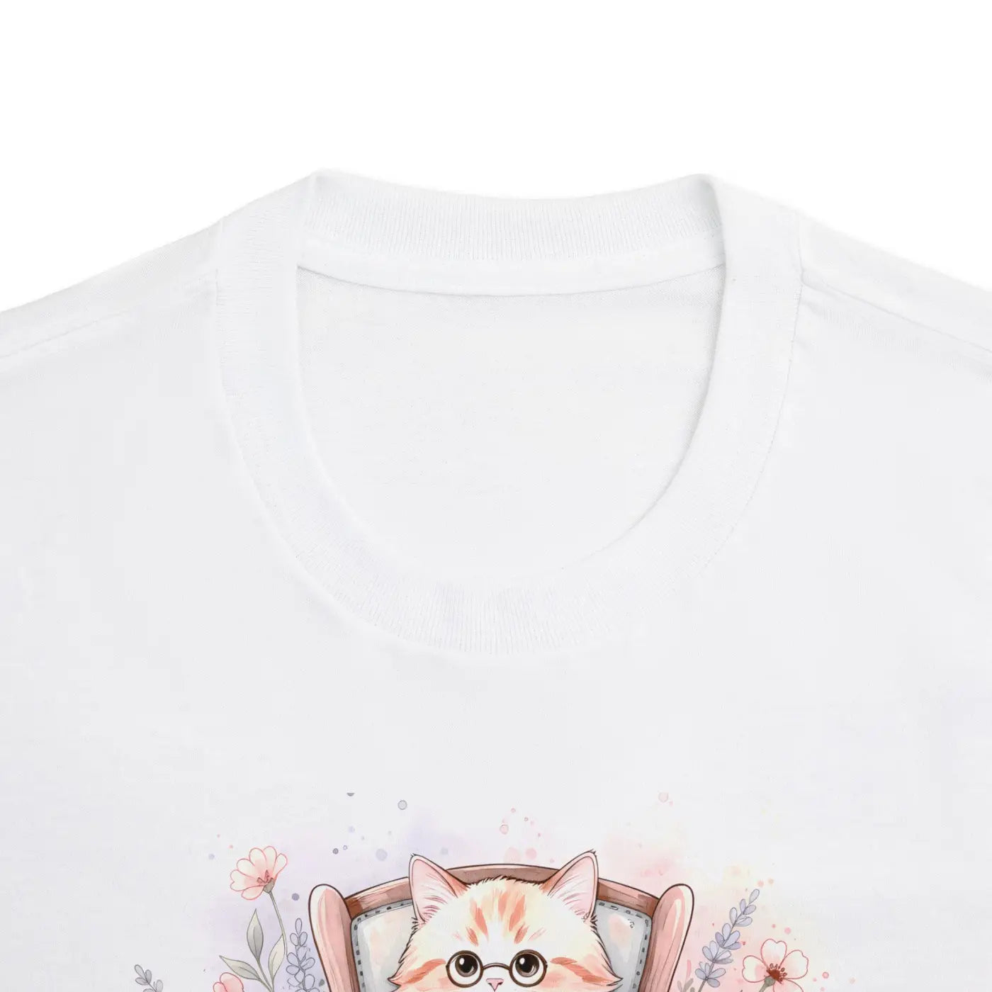 Watercolor Kitten Graphic Tee - Cozy Book Lovers Shirt - DipaliZ