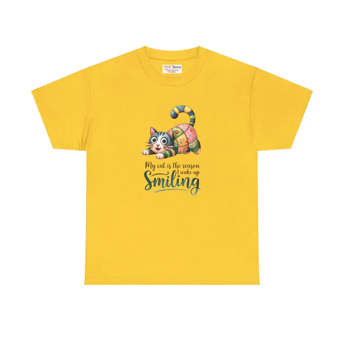 Cat Lover Tee - Unisex Heavy Cotton Feline Design - DipaliZ