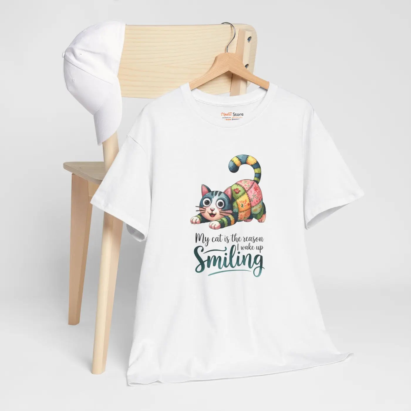 Cat Lover Tee - Unisex Heavy Cotton Feline Design - DipaliZ