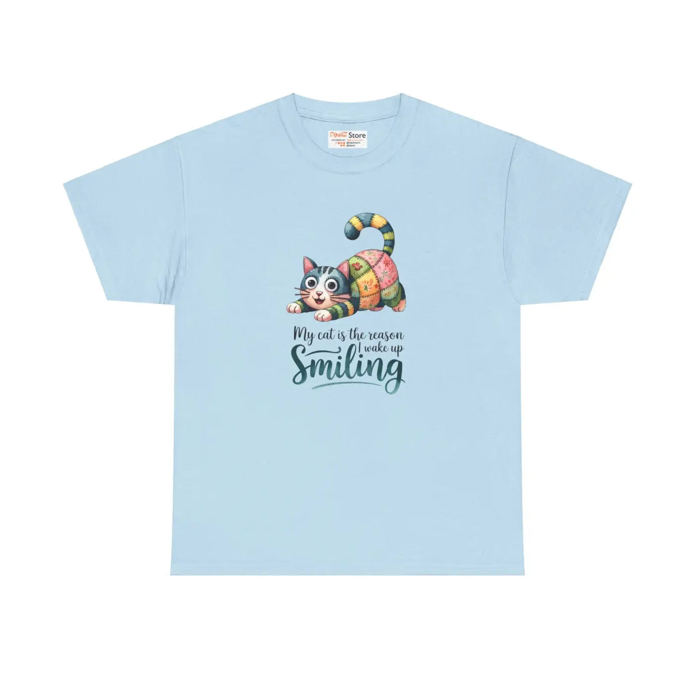 Cat Lover Tee - Unisex Heavy Cotton Feline Design - DipaliZ