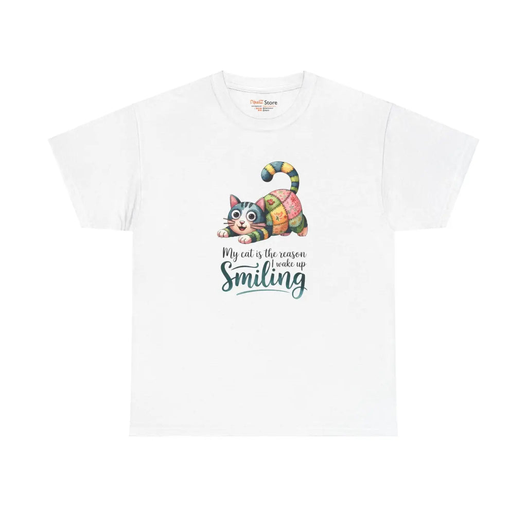 Cat Lover Tee - Unisex Heavy Cotton Feline Design - DipaliZ