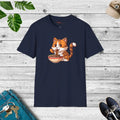 Noodle-Slurping Cat Tee - Purrrfectly Durable Unisex - DipaliZ