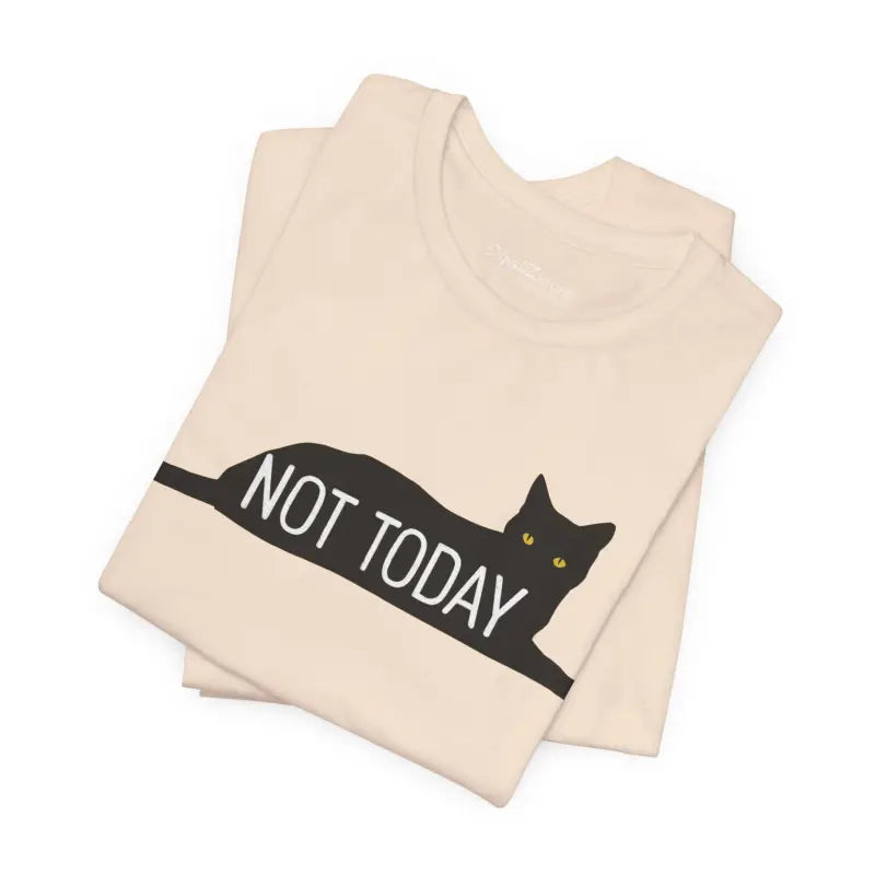 Lazy Cat Jersey Short Sleeve Tee - Not Today Vibes - DipaliZ