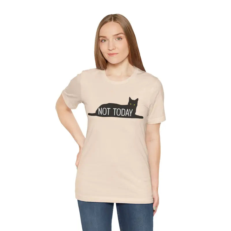 Lazy Cat Jersey Short Sleeve Tee - Not Today Vibes - DipaliZ