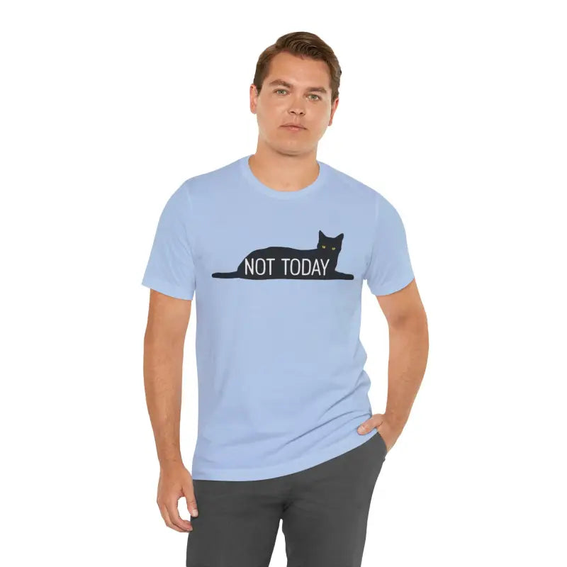 Lazy Cat Jersey Short Sleeve Tee - Not Today Vibes - DipaliZ