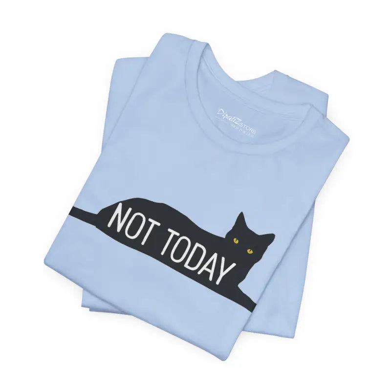 Lazy Cat Jersey Short Sleeve Tee - Not Today Vibes - DipaliZ