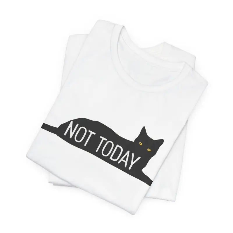 Lazy Cat Jersey Short Sleeve Tee - Not Today Vibes - DipaliZ