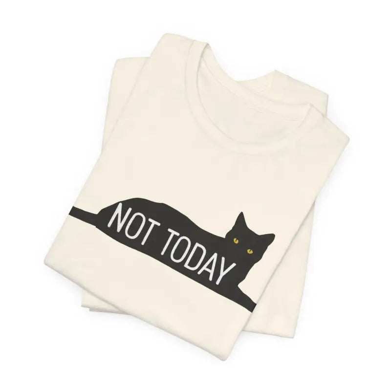 Lazy Cat Jersey Short Sleeve Tee - Not Today Vibes - DipaliZ