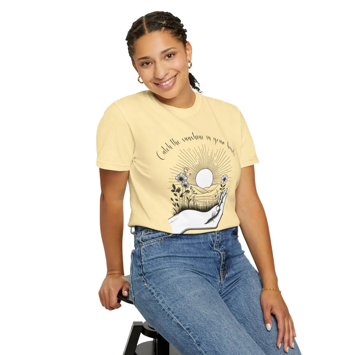 Sunshine Unisex Garment-Dyed T-Shirt - Laid-Back Vibe - DipaliZ