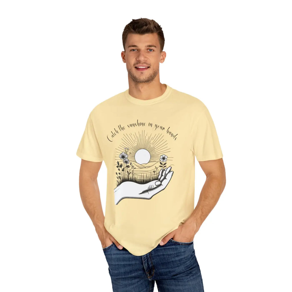 Sunshine Unisex Garment-Dyed T-Shirt - Laid-Back Vibe - DipaliZ