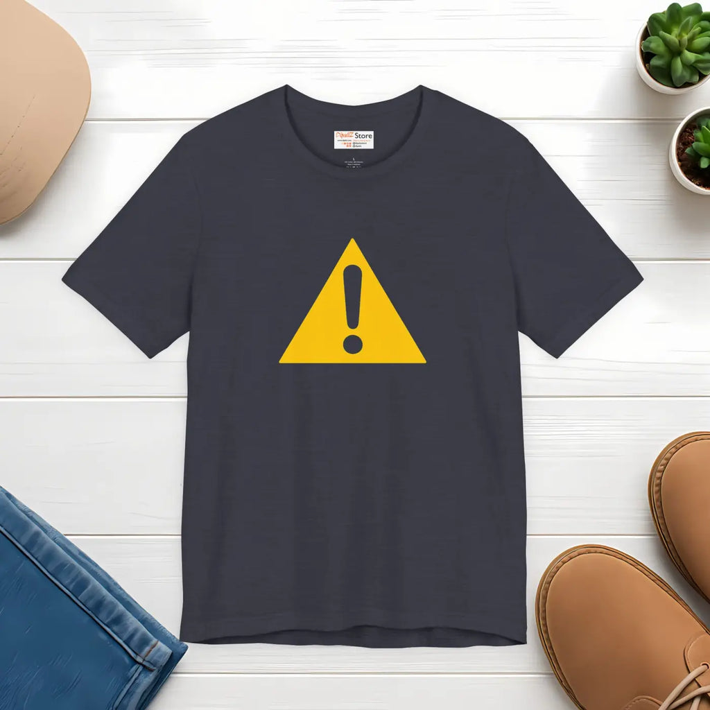 Cautionary Graphic Tee - Airlume Combed Fun Casual Outfit - DipaliZ
