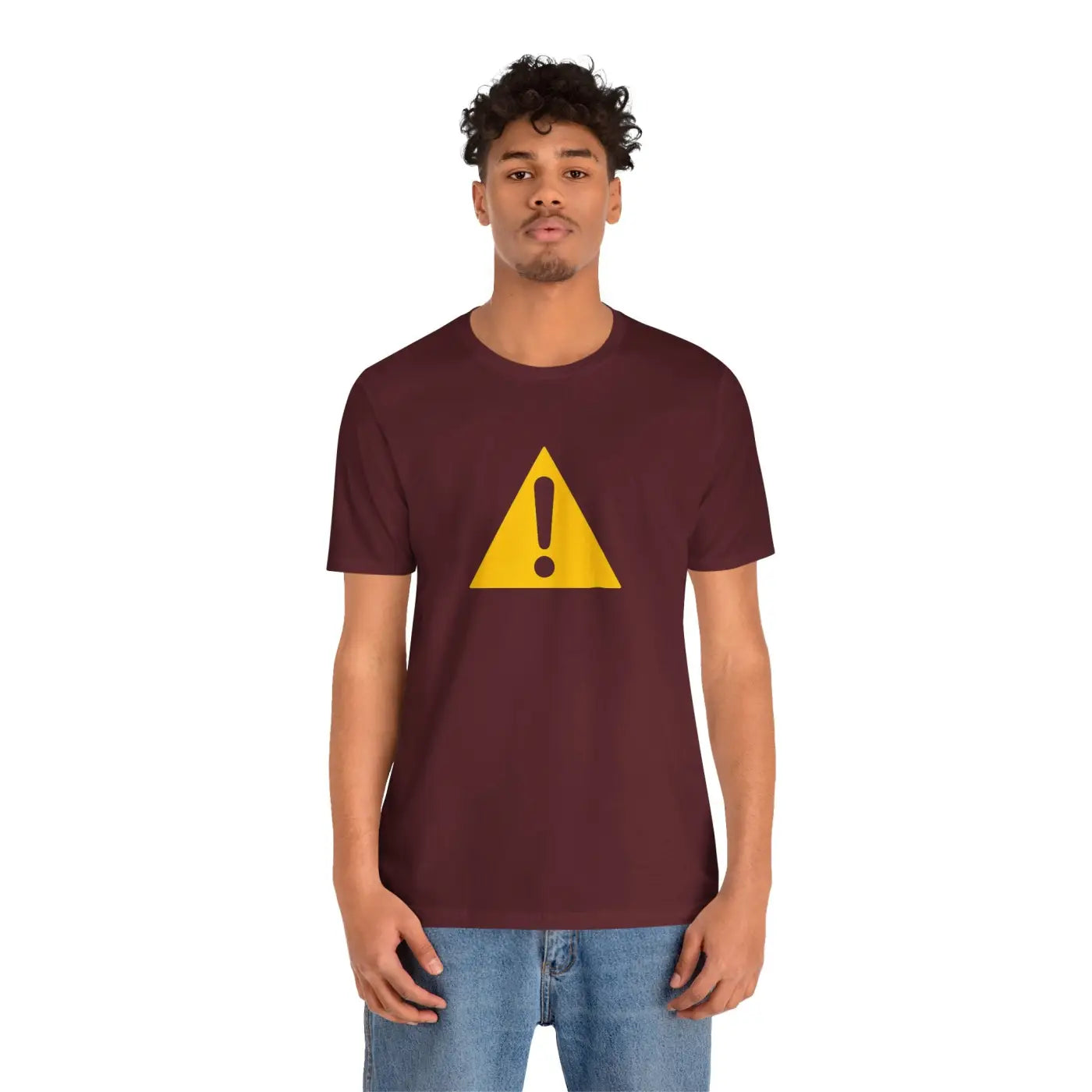 Cautionary Graphic Tee - Airlume Combed Fun Casual Outfit - DipaliZ
