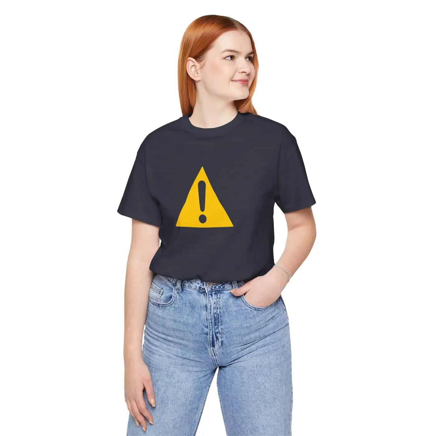 Cautionary Graphic Tee - Airlume Combed Fun Casual Outfit - DipaliZ