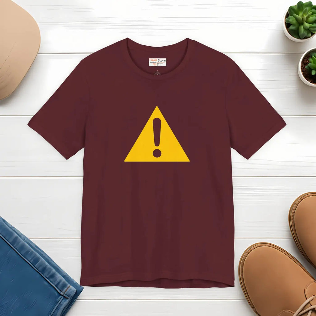 Cautionary Graphic Tee - Airlume Combed Fun Casual Outfit - DipaliZ