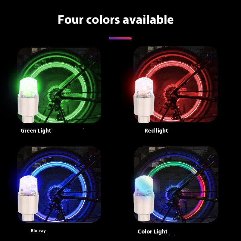 Mountain Bike Electric Motorcycle Inflating Valve Light Wheel Tire Core Hot Wheels Colorful Light