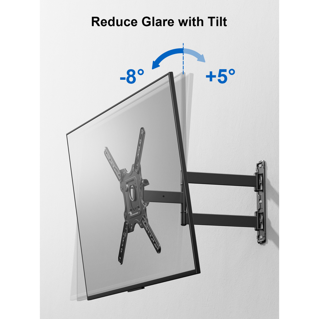 ErgoAV Single Stud Motion Mount for TVs 40" to 55" and up to 70lbs
