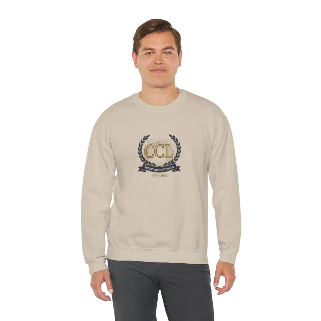 CCL Crest Crewneck - Vintage Laurel Emblem Design - DipaliZ
