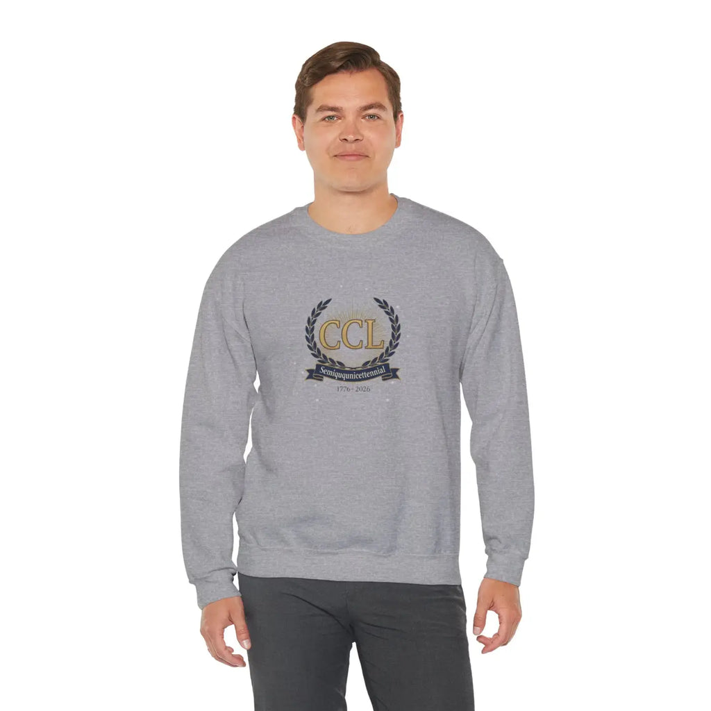 CCL Crest Crewneck - Vintage Laurel Emblem Design - DipaliZ