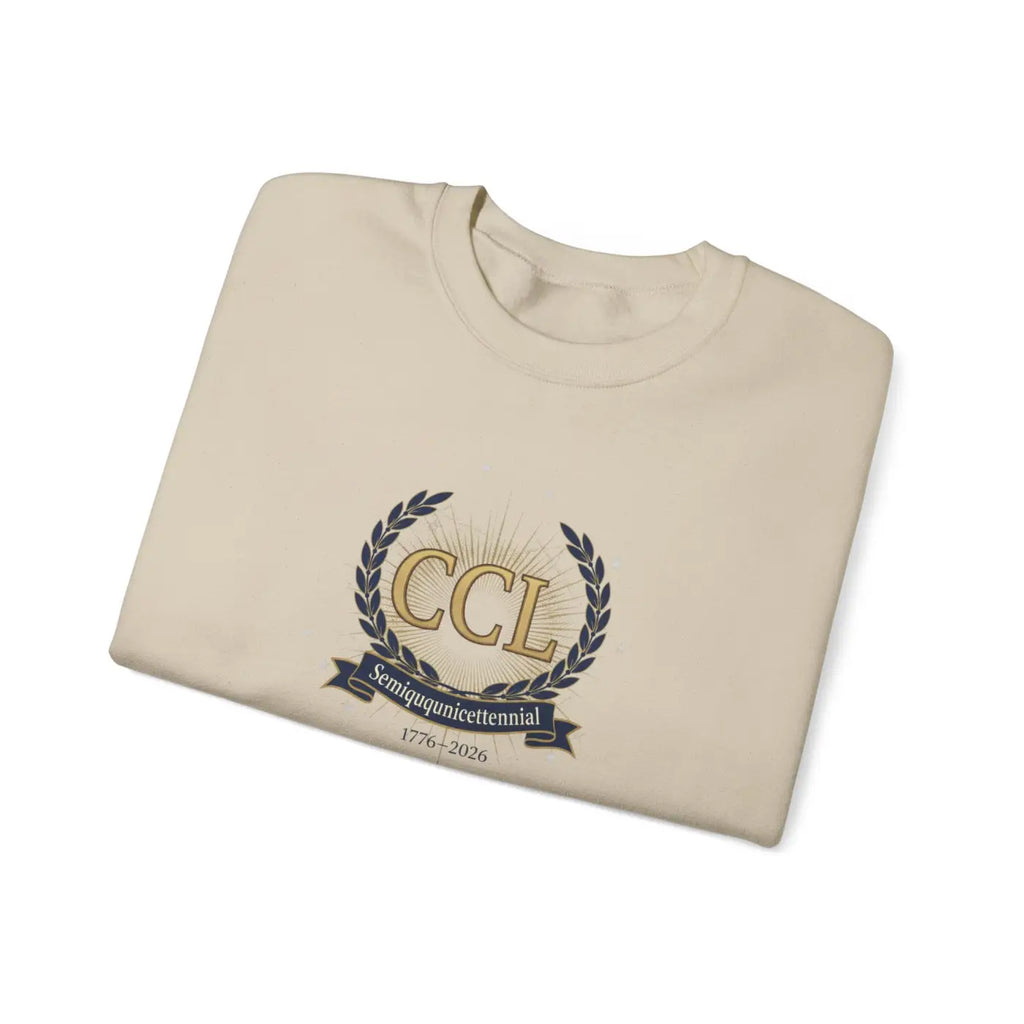 CCL Crest Crewneck - Vintage Laurel Emblem Design - DipaliZ