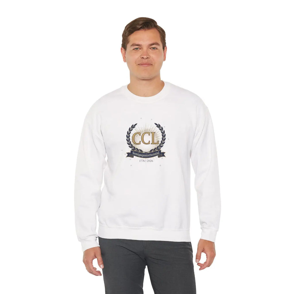 CCL Crest Crewneck - Vintage Laurel Emblem Design - DipaliZ