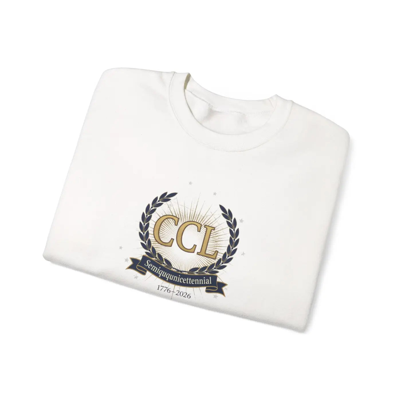 CCL Crest Crewneck - Vintage Laurel Emblem Design - DipaliZ