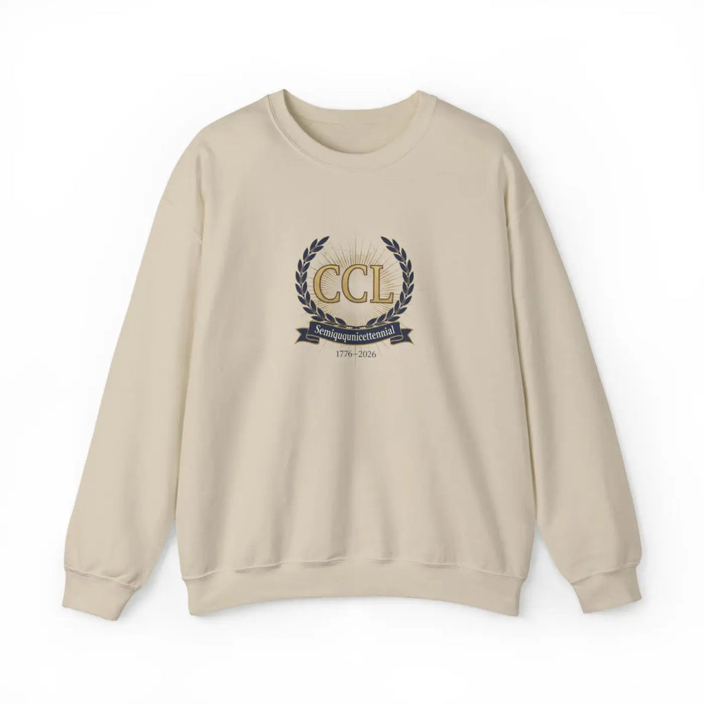 CCL Crest Crewneck - Vintage Laurel Emblem Design - DipaliZ