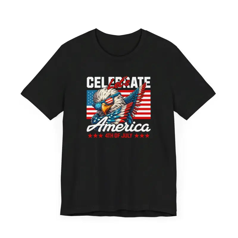 Unisex Jersey Short Sleeve Tee - Celebrate America Eagle - DipaliZ