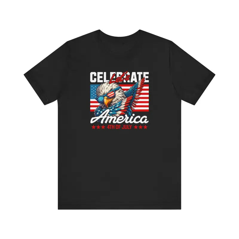 Unisex Jersey Short Sleeve Tee - Celebrate America Eagle - DipaliZ