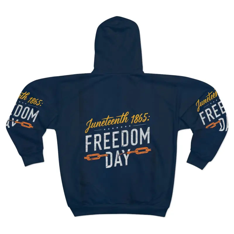 Juneteenth Unisex Zip Hoodie - Freedom Day Black Zipper - DipaliZ