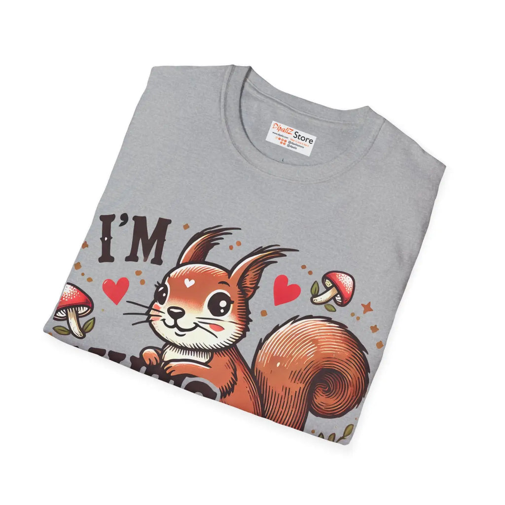 Nuts About You Squirrel Cotton Tee - Eco-Friendly Gifts - DipaliZ