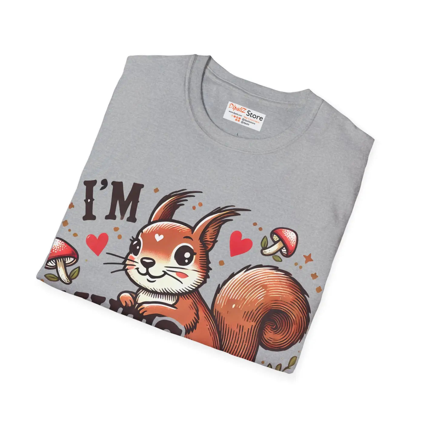Nuts About You Squirrel Cotton Tee - Eco-Friendly Gifts - DipaliZ