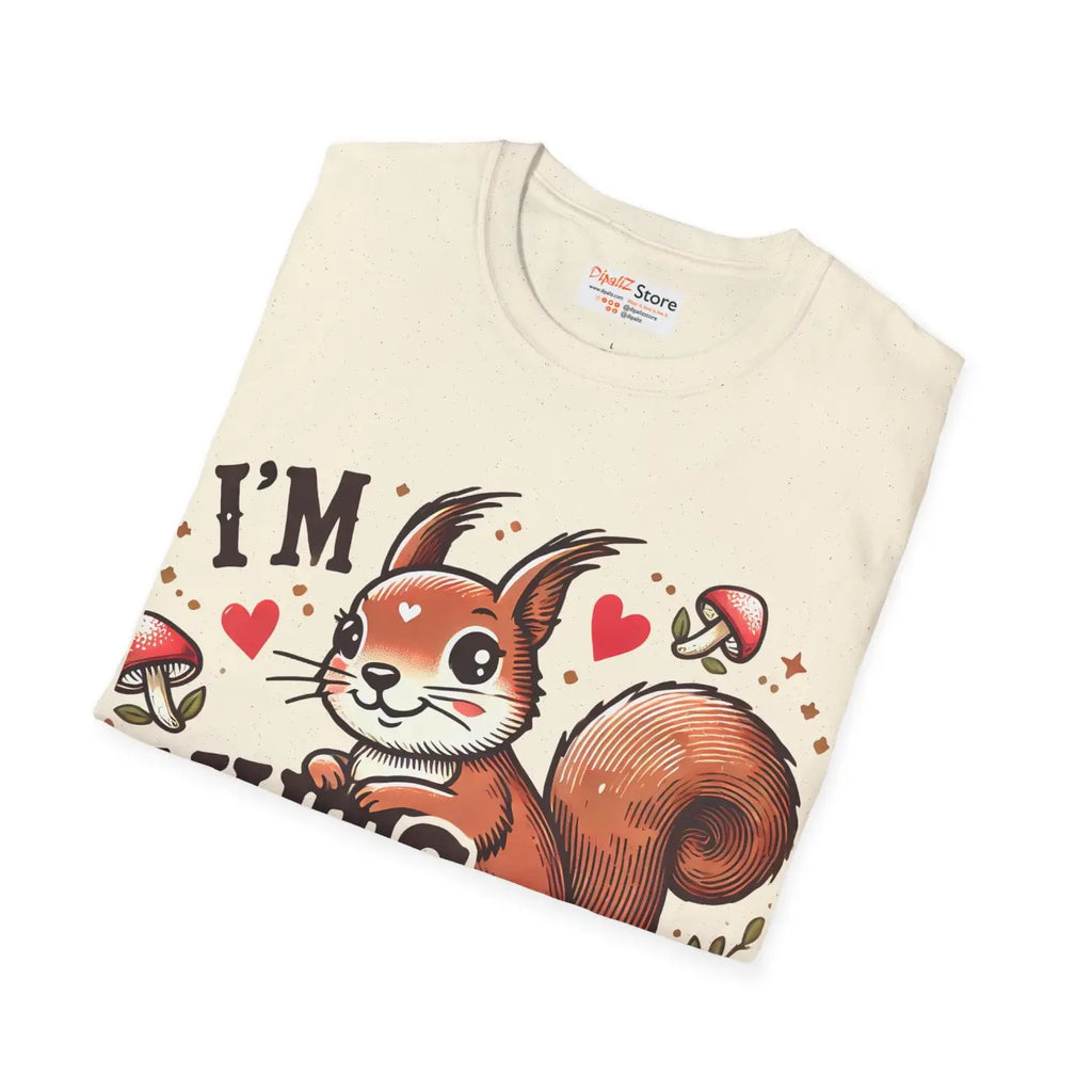 Nuts About You Squirrel Cotton Tee - Eco-Friendly Gifts - DipaliZ