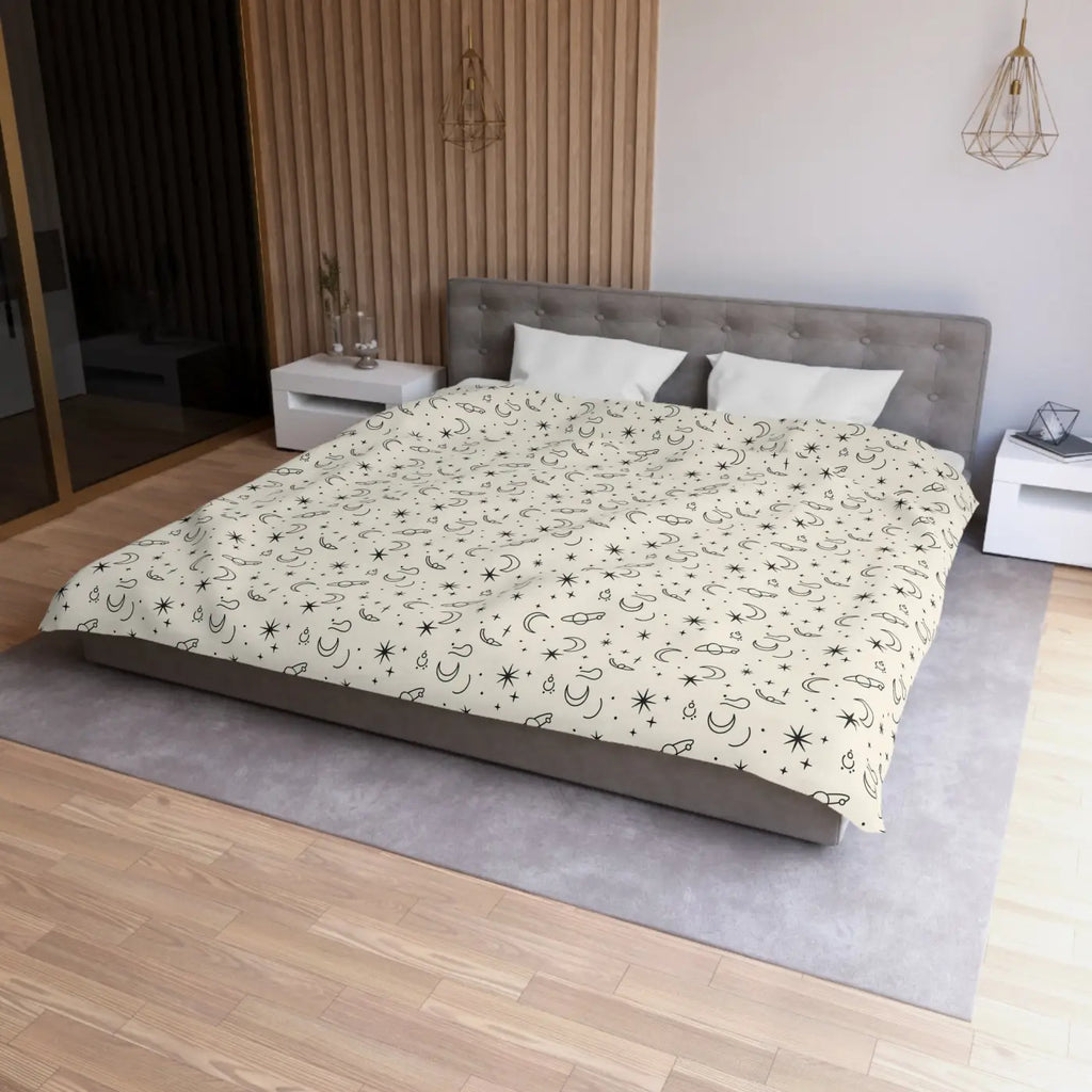 Celestial Microfiber Duvet - Stars Design Pattern - DipaliZ