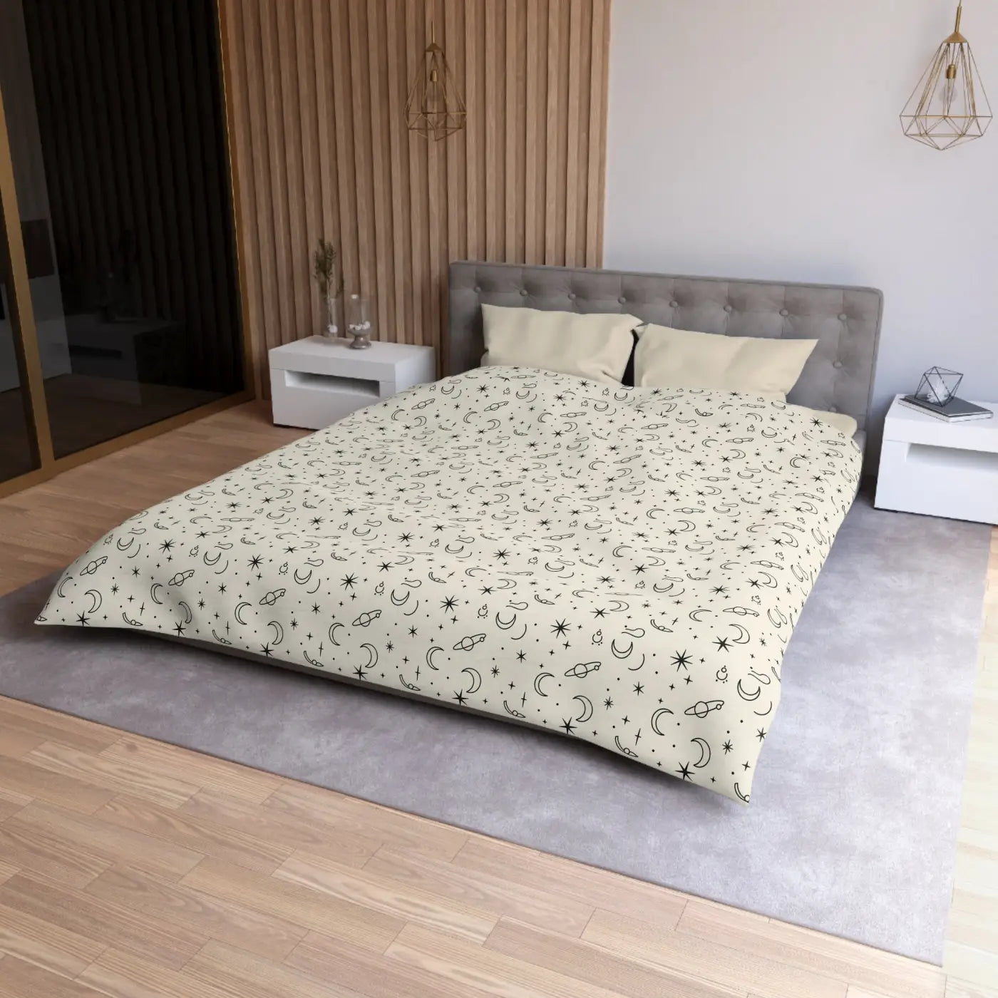 Celestial Microfiber Duvet - Stars Design Pattern - DipaliZ
