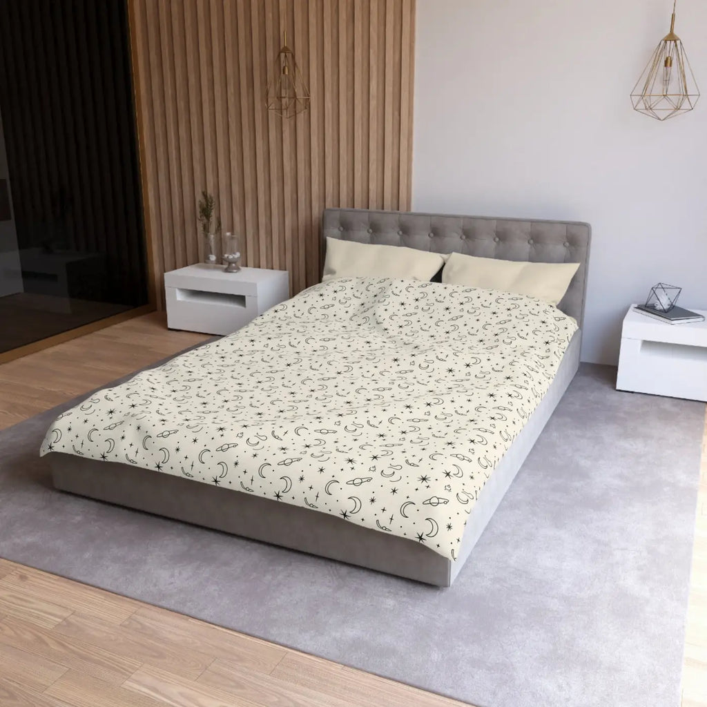 Celestial Microfiber Duvet - Stars Design Pattern - DipaliZ