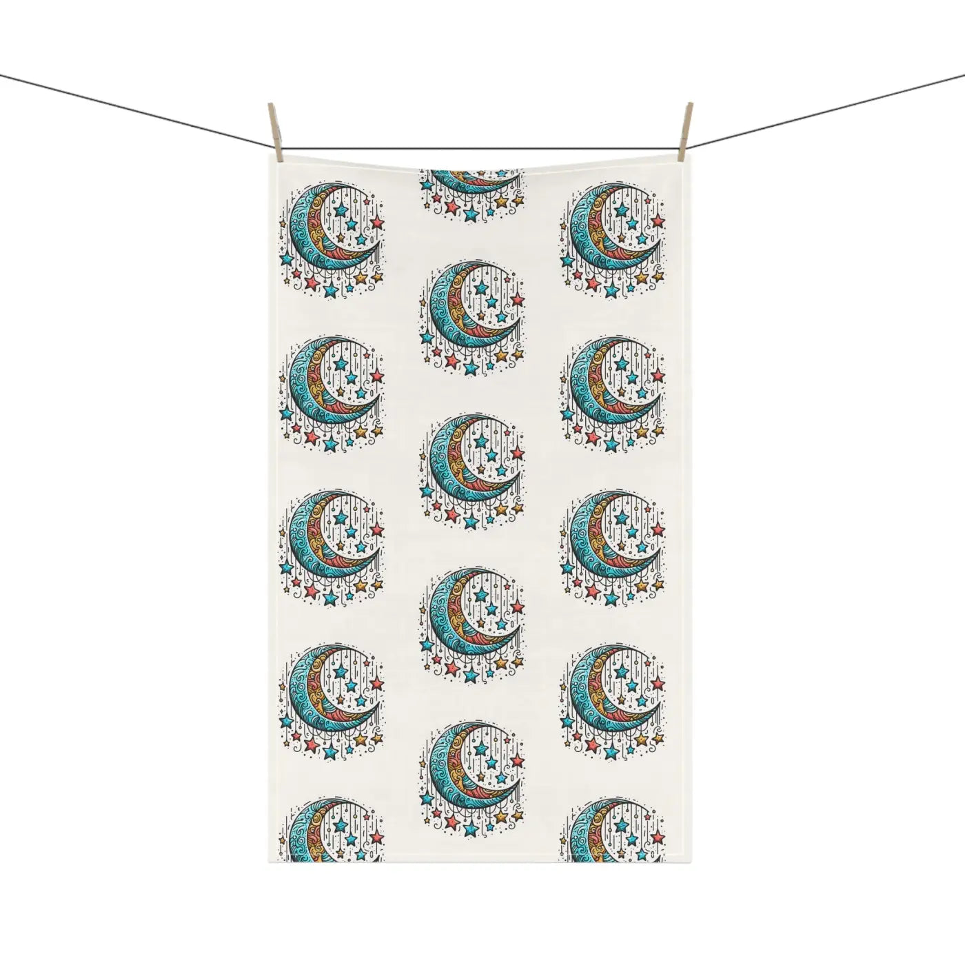 Whimsical Kitchen Towels - Dreamy Stars Cotton Design - DipaliZ
