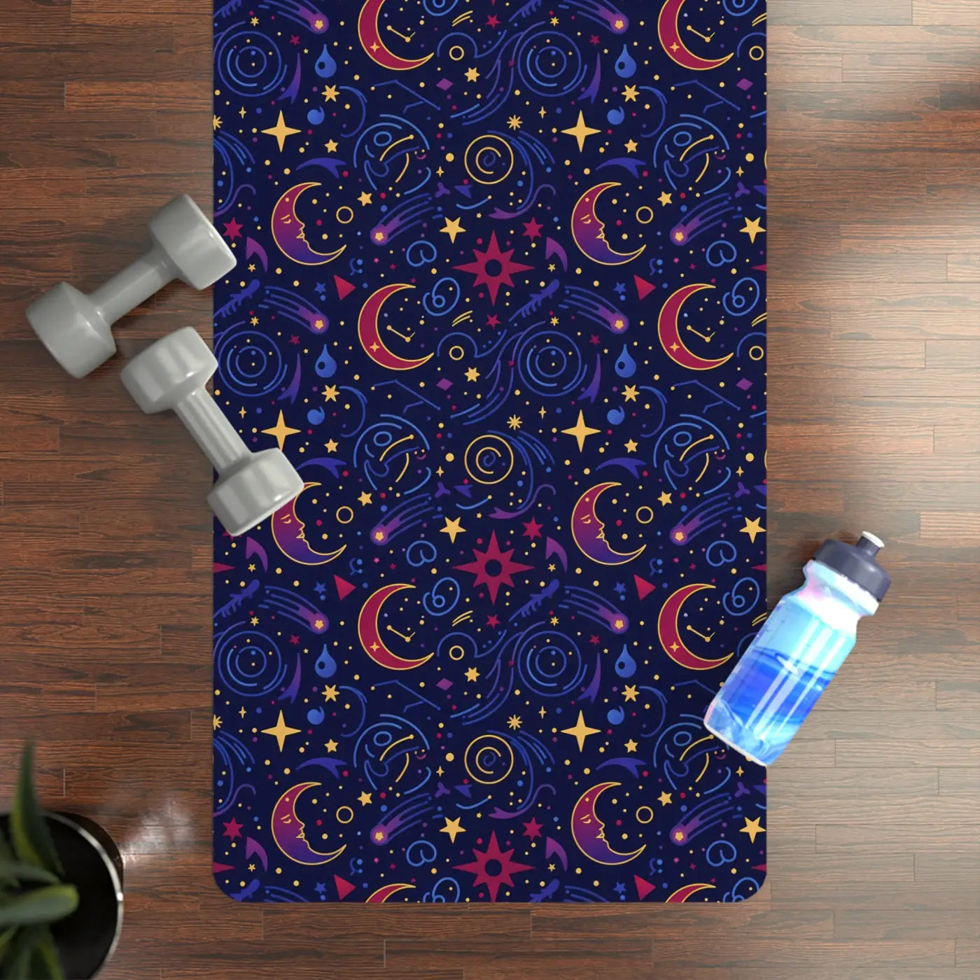 Cosmic Nights Rubber Yoga Mat - Natural Rubber Design - DipaliZ