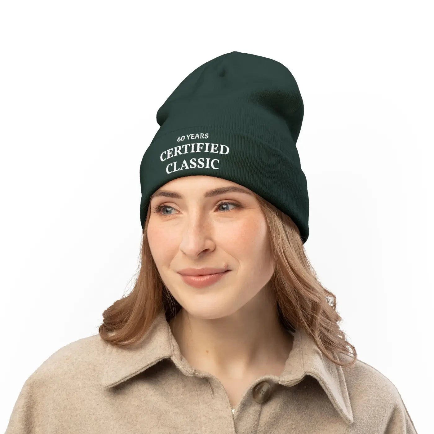 Embroidered Knit Beanie - Certified Classic 60 Years - DipaliZ
