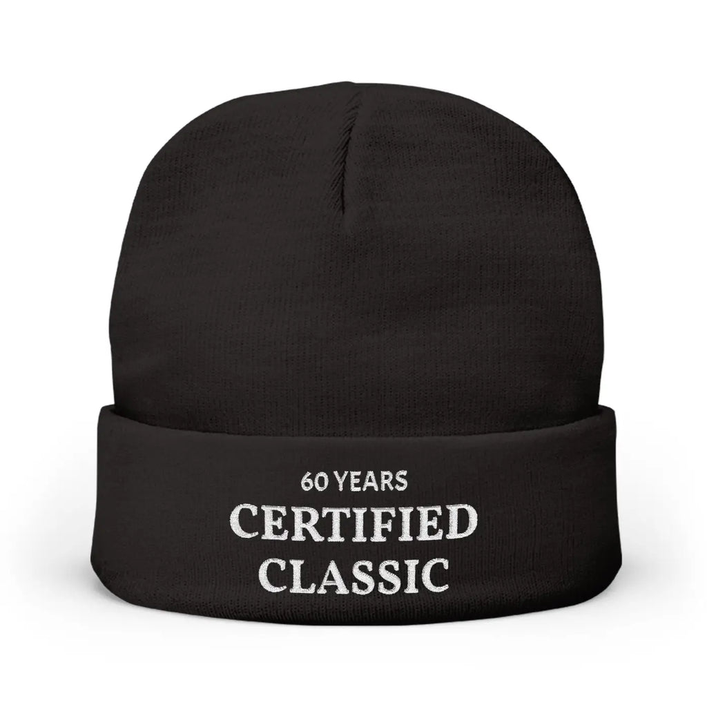Embroidered Knit Beanie - Certified Classic 60 Years - DipaliZ