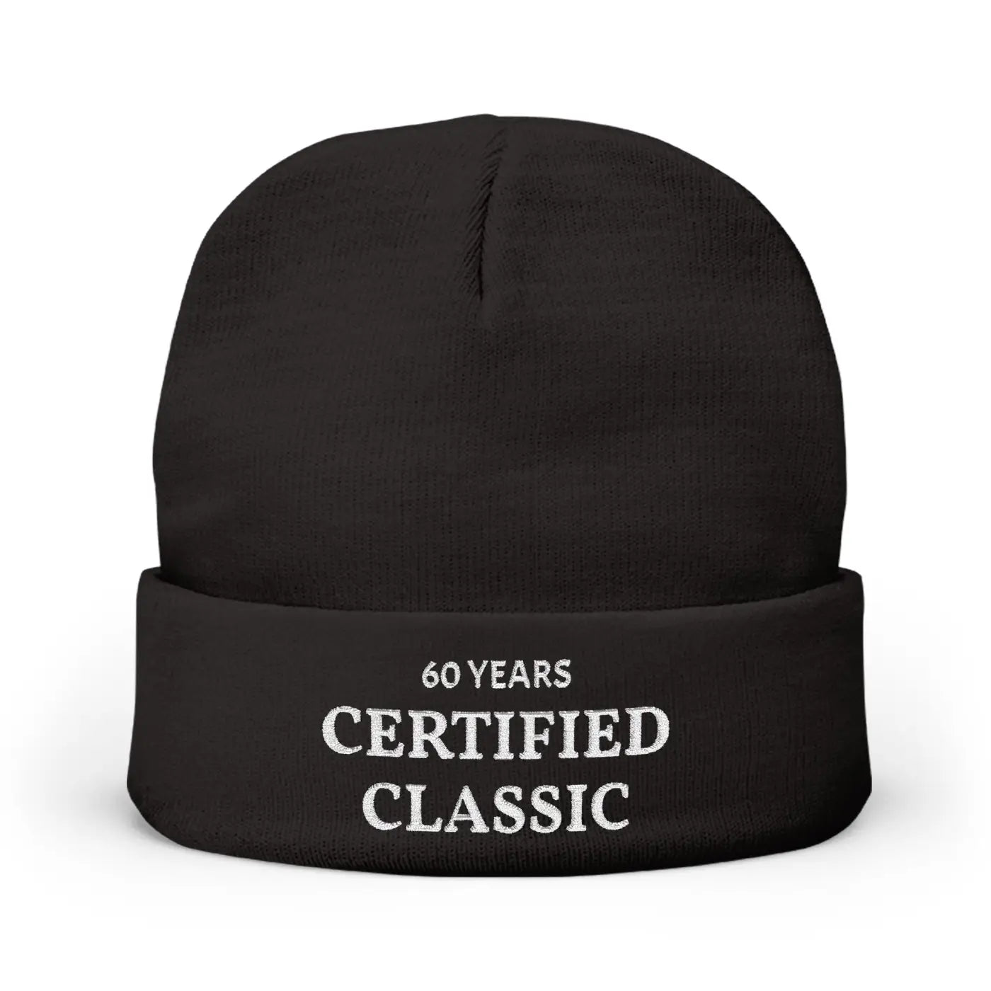 Embroidered Knit Beanie - Certified Classic 60 Years - DipaliZ