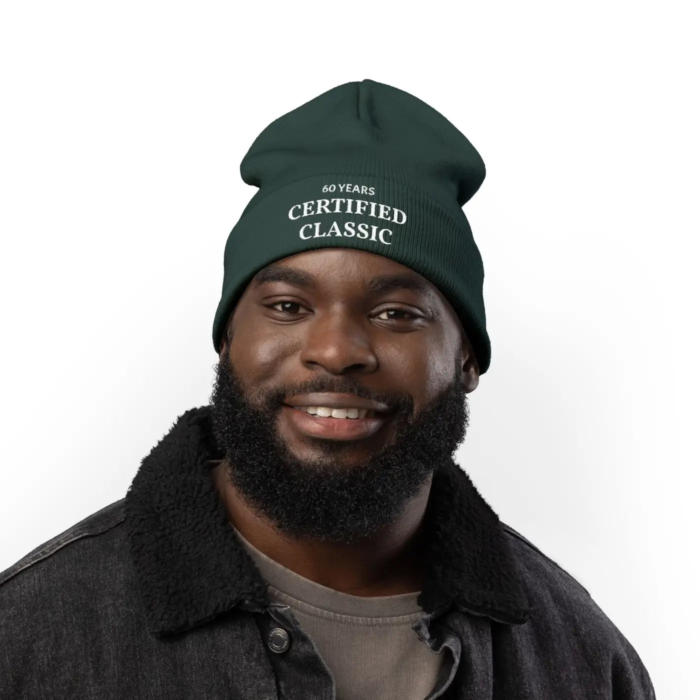 Embroidered Knit Beanie - Certified Classic 60 Years - DipaliZ